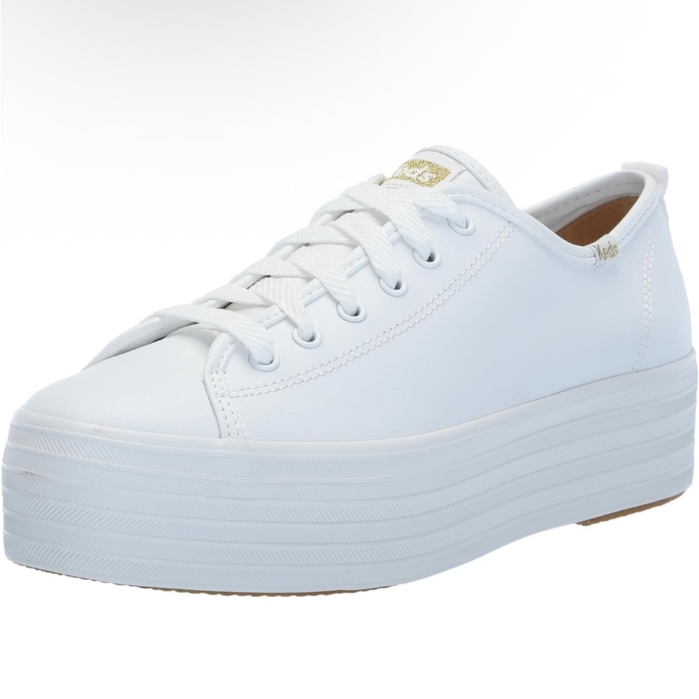 NWT Keds Triple Up White Leather Platform Sneakers